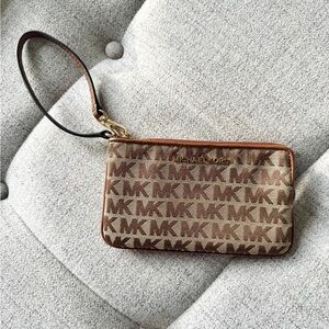Michael Kors Tan Leather Wristlet